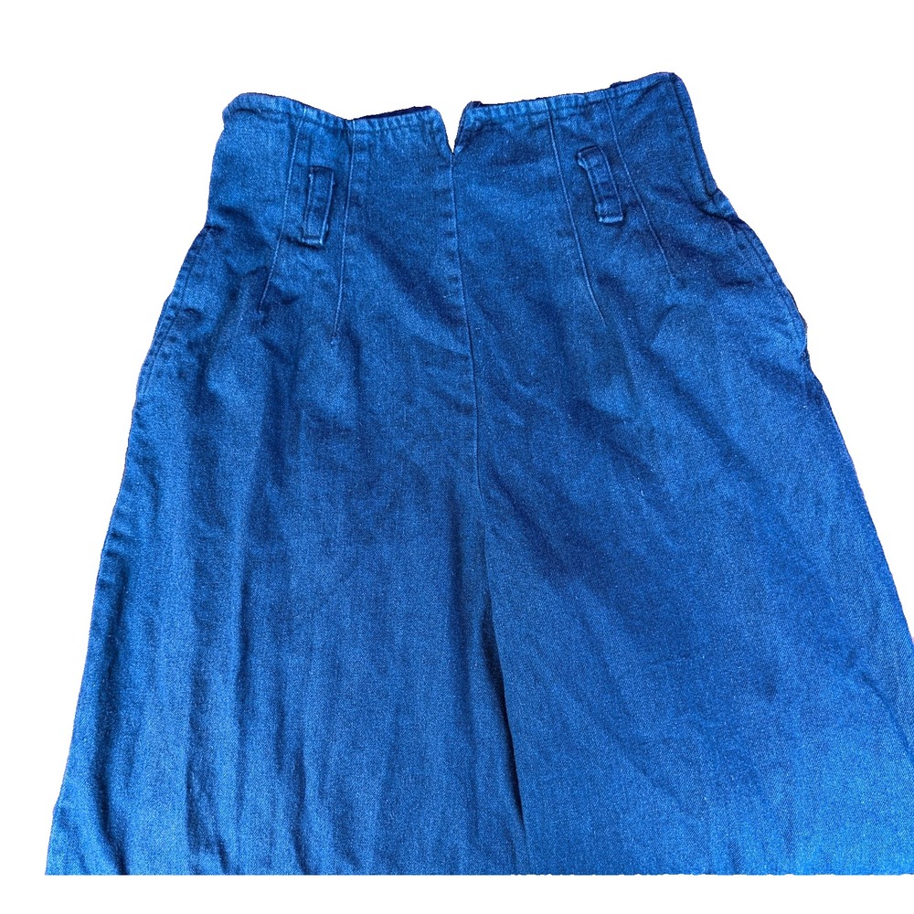 VTG 1970s Gloria Vanderbilt Murjani High Waist Cotton Western V-notch Wide Leg